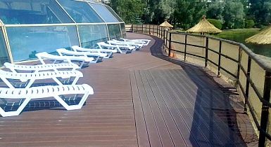 Терраса из ДПК ECODECK санаторном курорте Яхонта Терраса из ДПК ECODECK санаторном курорте Яхонта